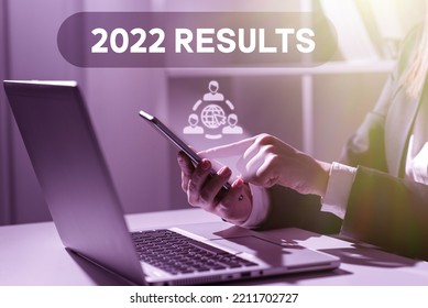 Conceptual display 2022 Results. Concept meaning any outcome of an action or event that happens in the year 2022 - Shutterstock ID 2211702727