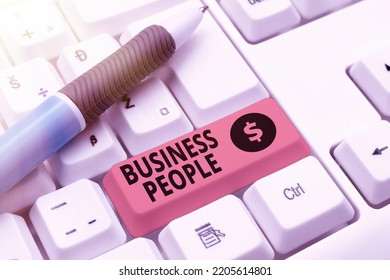 Conceptual display Business PeoplePeople who work in business especially at an executive level. Business idea People who work in business especially at an executive level - Shutterstock ID 2205614801