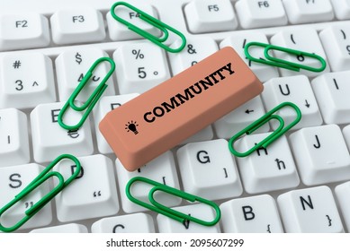 Conceptual display Community. Conceptual photo group of showing with a common characteristics living together Abstract Fixing Outdated Websites, Maintaining Internet Connection