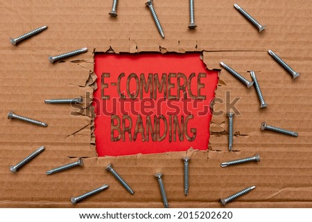 Conceptual display E Commerce Branding. Concept meaning establish an image of your company in ycustomers eyes Smart Office Plans Construction Development And Planning Fresh Start