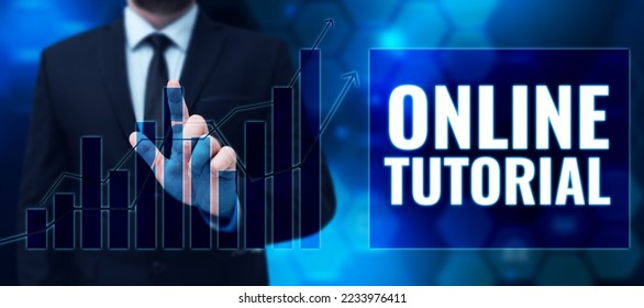 Conceptual display Online Tutorial. Word for process of tutoring in an online or virtual environment