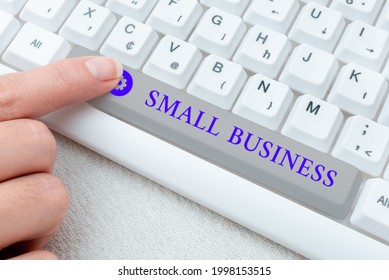 Conceptual display Small Business. Business showcase an individualowned business known for its limited size Abstract Typing Presentation Message, Retyping New Email Password