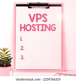 Conceptual display Vps Hosting. Business showcase mimics a dedicated server within a shared hosting environment - Shutterstock ID 2239766319