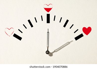 Conceptual Fuel Gauge From Hearts And Shadows