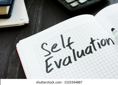 Conceptual Hand Written Text Showing Self Evaluation