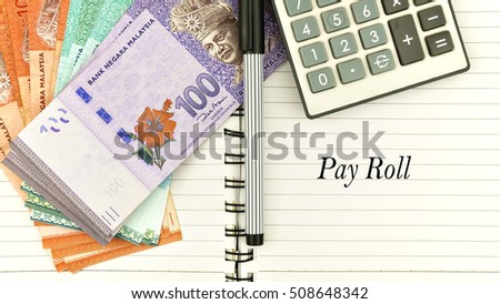 Conceptual Image With Cash Calculator And Notepad With Word P Conceptual Image With Cash Calculator And Notepad With Word P