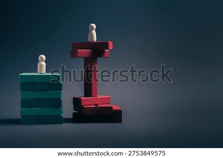 Conceptual image comparing a stable solid structure with a fragile unstable model, representing systemic risk, organizational resilience, structural vulnerability, and business stability contrast.