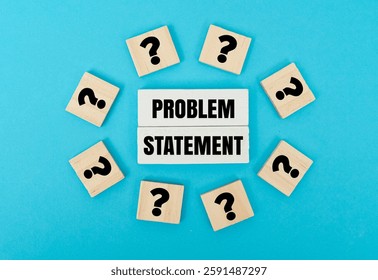 Conceptual image depicting PROBLEM STATEMENT with question mark sign