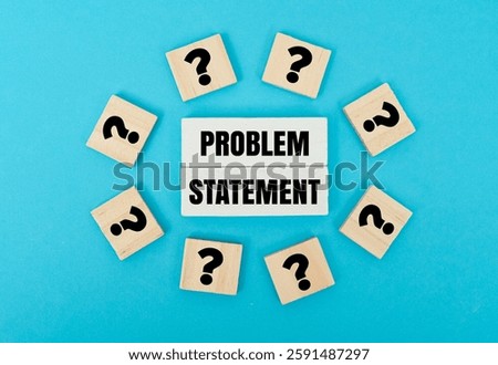 Conceptual image depicting PROBLEM STATEMENT with question mark sign