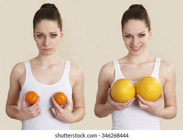 Conceptual Image To Illustrate Breast Enlargement Surgery