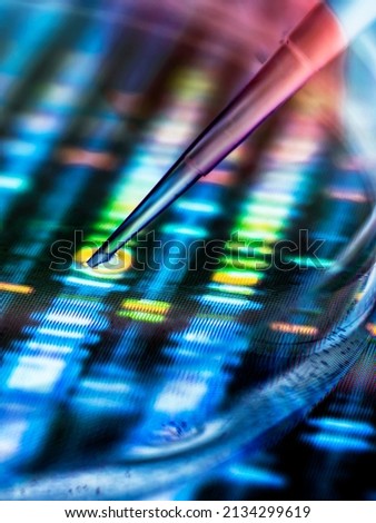 Conceptual image illustrating DNA gene editing
