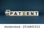 A conceptual image representing the divide between inpatient and outpatient care