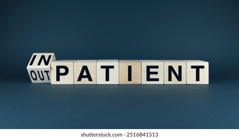 A conceptual image representing the divide between inpatient and outpatient care