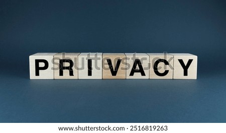 A conceptual image representing the importance of data privacy. The word 'PRIVACY' the need for protection of personal information