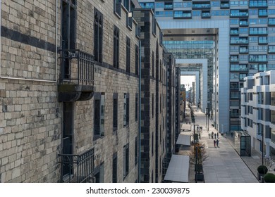 Conceptual Image Showing A Vanishing Point Between Old And New Architecture