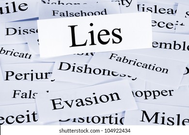 A conceptual look at lies or lying, evasion and dishonesty.