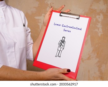 Conceptual Photo About Lower Gastrointestinal Series With Written Text.
