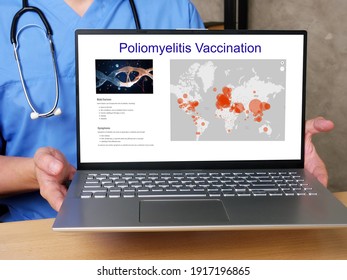 Conceptual Photo About Poliomyelitis Vaccination  With Written Phrase.
