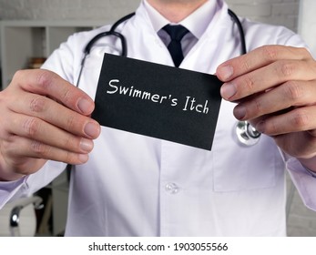 Conceptual Photo About Swimmer's Itch  With Handwritten Text.
