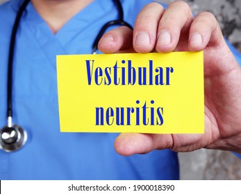 Conceptual Photo About Vestibular Neuritis With Written Phrase.
