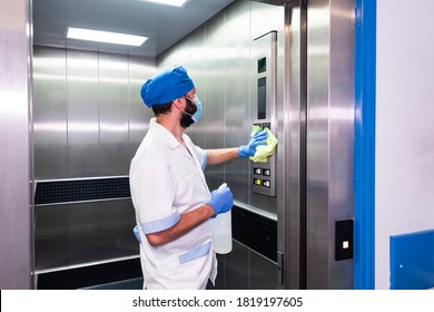 Conceptual Photo Of A Hospital Worker Cleaning The Ward