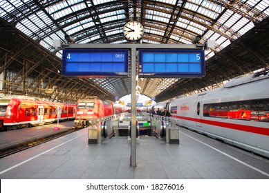 Conceptual Photo Of Message Board In Railway Station : Don't Miss The Train To Success !