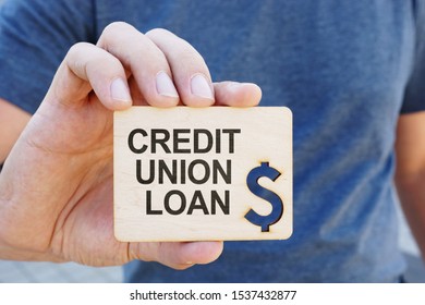 Conceptual Photo Showing Printed Text Credit Union Loan