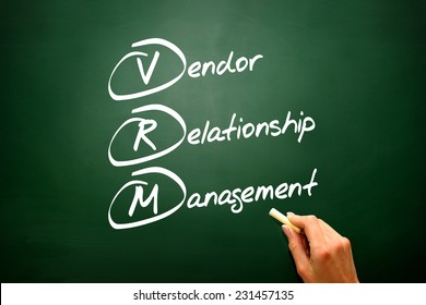 Conceptual VRM Acronym Vendor Relationship Management On Blackboard