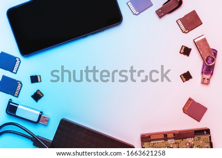Conceptual World Backup Day background,data base safety, storage device, space for text