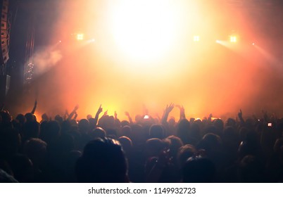 Concert crowd at rock concert - Shutterstock ID 1149932723