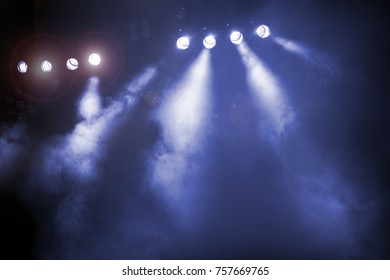 The Concert On Stage Background With Flood Lights