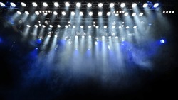 Concert And Show Abstract Atmospheric Background With With A Lot Of Spotlights Lighting The Stage