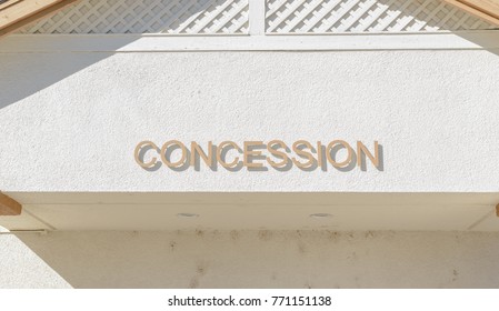 Concession Stand Sign At Local Sports Fields