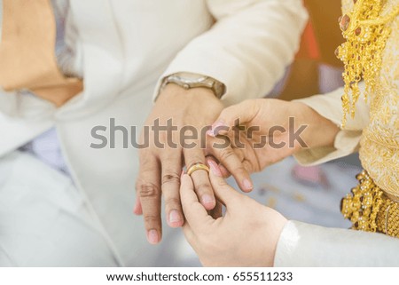 Similar – Image, Stock Photo Female doctor holding hands of patient