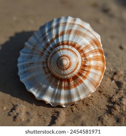 Conch shell on beach with waves Leonardo Ai Generation - Powered by Shutterstock - Get 15% off with code: PIKWIZARD15
