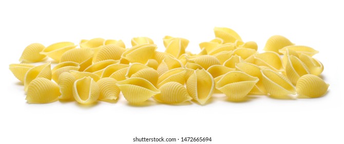 Conchiglie Grandi Pasta Isolated On White Background