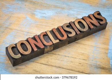 Conclusion+word Images, Stock Photos & Vectors | Shutterstock