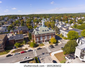 Concord City Hall Aerial View In Downtown Concord, New Hampshire NH, USA.