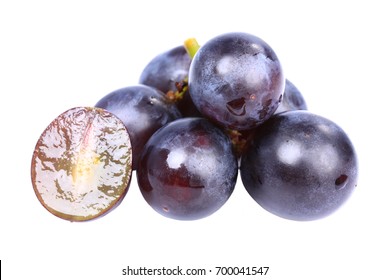 Concord Grapes Isolated On White