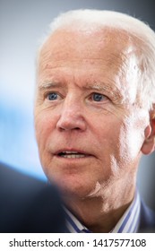Concord, NH - June 5, 2019: Democratic 2020 U.S. presidential candidate and former Vice-President Joe Biden campaigns in New Hampshire at IBEW Local 490 in Concord, NH.