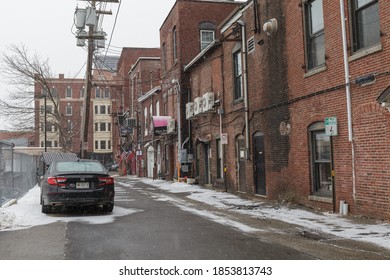 CONCORD, NH, USA - FEBRUARY 18, 2020: Street view of city in New Hampshire NH, USA.