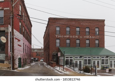 CONCORD, NH, USA - FEBRUARY 18, 2020: Street view of city in New Hampshire NH, USA.