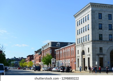 CONCORD, NH, USA - MAY. 19, 2014: Historic Building on Main Street in downtown Concord, New Hampshire, USA.