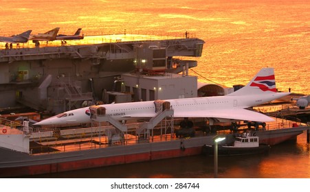 The Concorde Hypersonic Jet At The Museum In Manhatten...