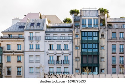 Concrete Apartment Building In Paris