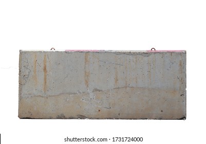 Concrete Barrier Or Cement Block Isolated On White Background