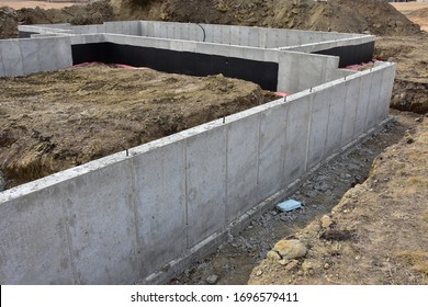 Concrete Basement Walls Complete, Ready For Next Phase Of Construction.