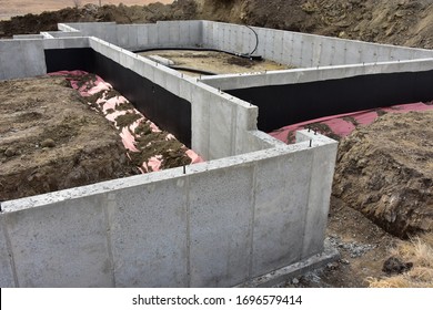 Concrete Basement Walls Complete, Ready For Next Phase Of Construction.