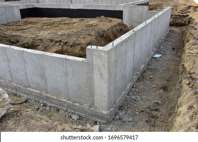 Concrete Basement Walls Complete, Ready For Next Phase Of Construction.