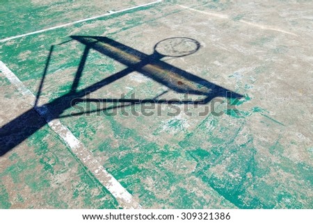 Similar – Image, Stock Photo basketball hoop with shadow cast